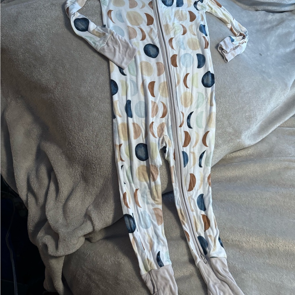 Little Sleepies Watercolor Moon Phases Zippy